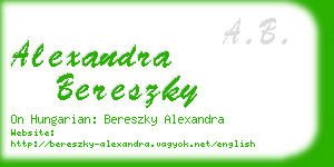 alexandra bereszky business card